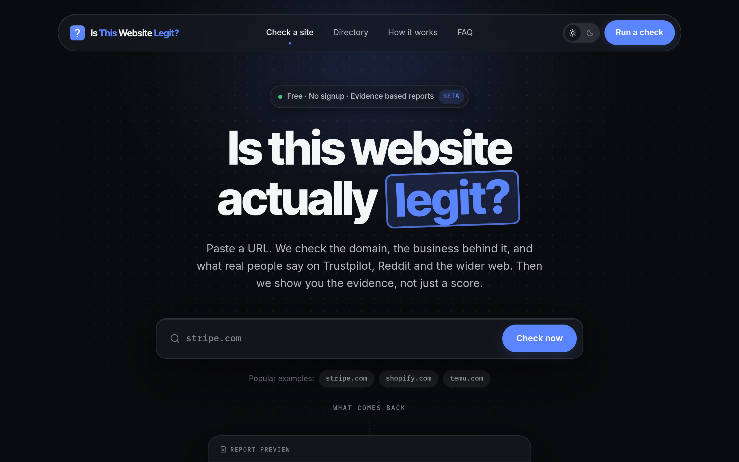 Is This Website Legit? screenshot