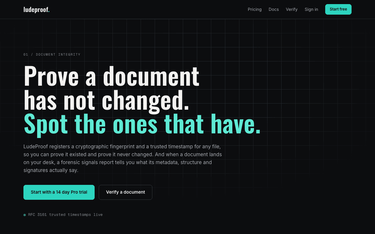 LudeProof screenshot